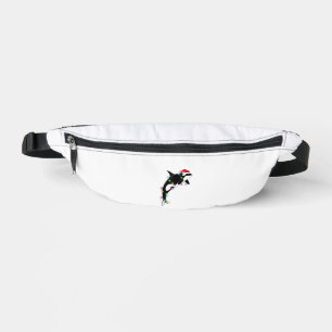 Funny Orca Killer Whale Weihnachtsmannmütze Weihna Bauchtasche