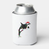 Funny Orca Killer Whale Weihnachtsmannmütze Weihna Dosenkühler (Kanne Vorderseite)