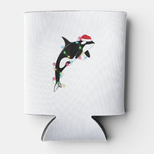 Funny Orca Killer Whale Weihnachtsmannmütze Weihna Dosenkühler (Vorderseite)
