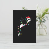 Funny Orca Killer Whale Weihnachtsmannmütze Weihna Einladung (Stehend Vorderseite)