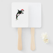 Funny Orca Killer Whale Weihnachtsmannmütze Weihna Fächer (Vorne und Hinten)