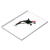 Funny Orca Killer Whale Weihnachtsmannmütze Weihna Notizblock (Linke Seite)
