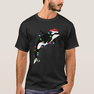 Funny Orca Killer Whale Weihnachtsmannmütze Weihna T-Shirt