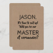 Funny Original Master of Ceremonies Einladung (Vorne/Hinten)