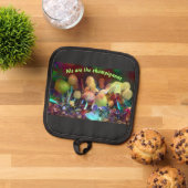 Funny Original Pot Holder “We are the champignons” Topflappen (Oben Unten)