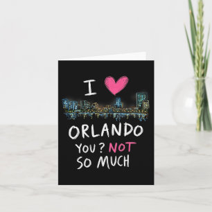 Funny Orlando Florida Night Skyline Vintag Premiu Karte