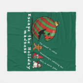 Funny Ornament Holiday Fleecedecke (Vorderseite (Horizontal))