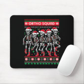 Funny Ortho Squad Christmas Three Santa Skeletons Mousepad (Mit Mouse)