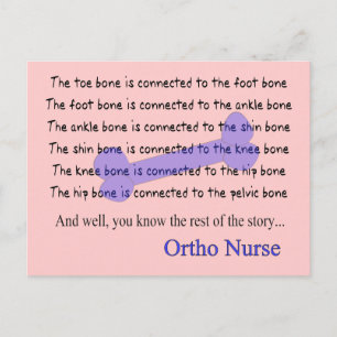 Funny Orthopedic Nurse Geschenke Postkarte