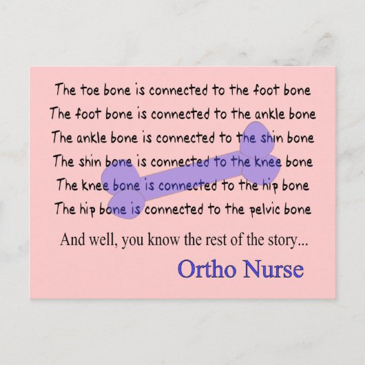 Funny Orthopedic Nurse Geschenke Postkarte (Vorderseite)