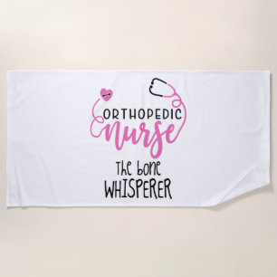 Funny Orthopedic Nurse zitieren den Knochenknebel  Strandtuch