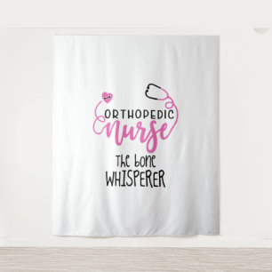 Funny Orthopedic Nurse zitieren den Knochenknebel  Wandteppich