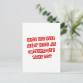 Funny Orthopedist Pick-Up Line Postkarte (Stehend Vorderseite)