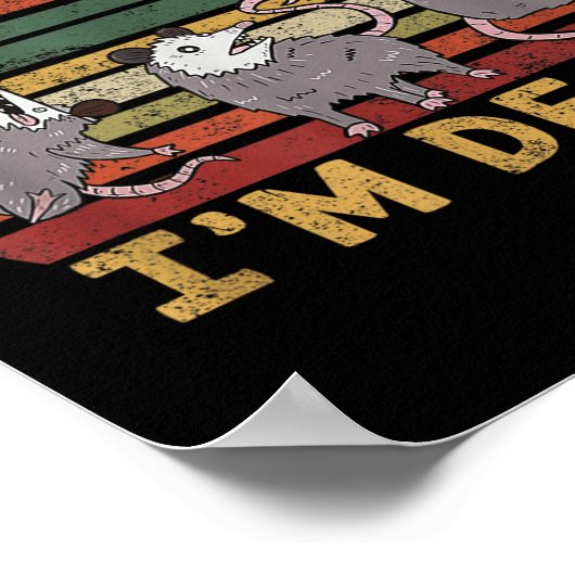 Funny Ossum Ssum Trash Eater Sorry kann ich nicht  Poster (Ecke)