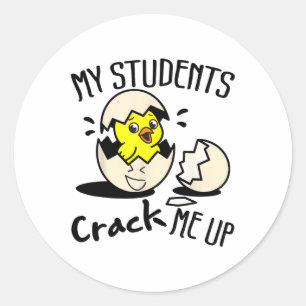 Funny Ostertag Ei Kick Lehrer Meine Schüler Cra Runder Aufkleber