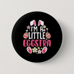 Funny Ostertag Shirt - Ich bin ein kleines Eggstra Button