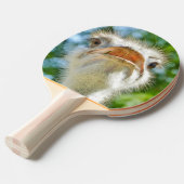 Funny Ostrich Animal Foto Tischtennis Schläger (Vorderseite)