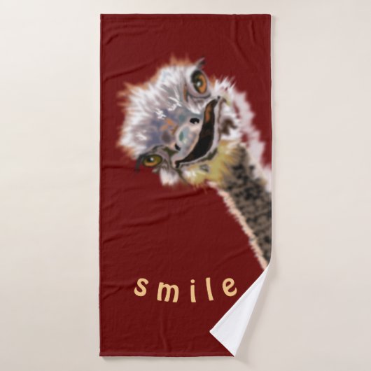 Funny Ostrich Bath Handtuch Badehandtuch (Badehandtuch)