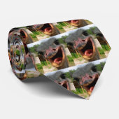 Funny Ostrich Bird Foto Was ist los? Krawatte (Gerollt)