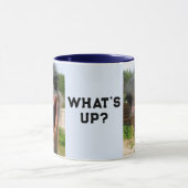 Funny Ostrich Bird Foto Was ist los? Tasse (Zentrum)