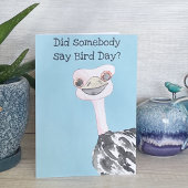 Funny Ostrich Bird Tag Geburtstag Karte