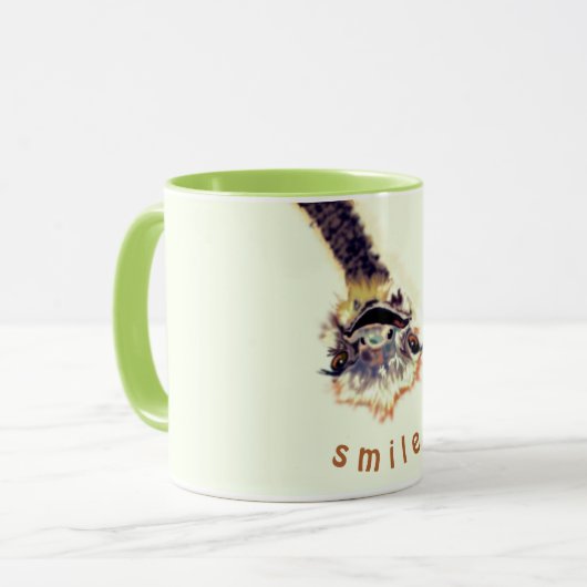 Funny Ostrich Coffee Tasse - Benutzerdefinierter T (Vorderseite Links)