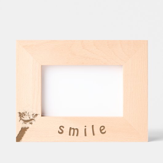 Funny Ostrich Etched Frames Lächeln - Custom Text Geätzte Rahmen (Vorderseite)