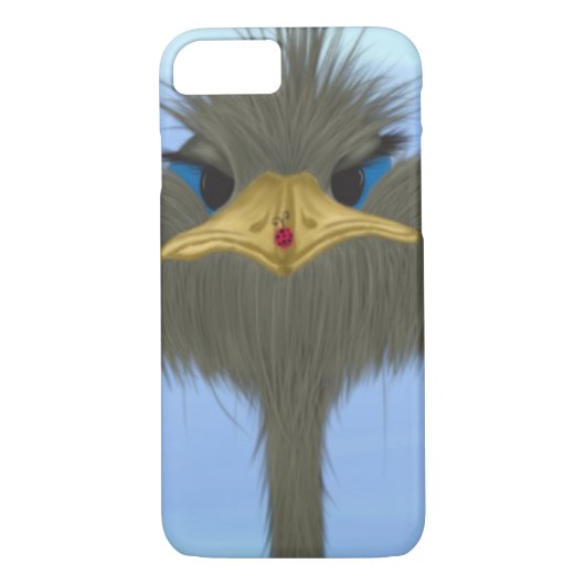 Funny Ostrich George und die Niedliche Ladybug Case-Mate iPhone Hülle (Rückseite)