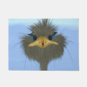 Funny Ostrich George und die Niedliche Ladybug Fußmatte (Vorderseite)