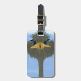 Funny Ostrich George und die Niedliche Ladybug Gepäckanhänger