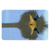 Funny Ostrich George und die Niedliche Ladybug Magnet (Horizontal)