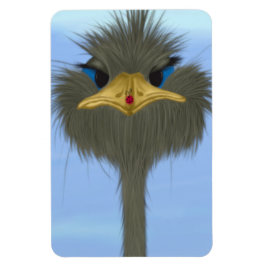 Funny Ostrich George und die Niedliche Ladybug Magnet