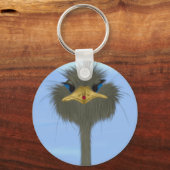 Funny Ostrich George und die Niedliche Ladybug Schlüsselanhänger (Vorderseite)