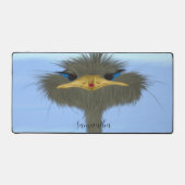 Funny Ostrich George und die Niedliche Ladybug Schreibtischunterlage (Vorderseite)