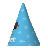 Funny Ostrich Happy Birthday Dancing Party Cartoon Partyhütchen (Rechts)