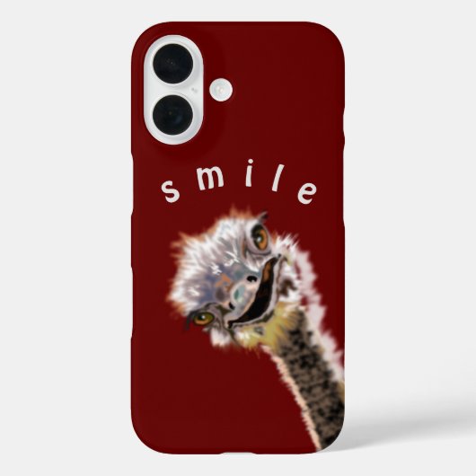 Funny Ostrich iPhone Case (Rückseite)