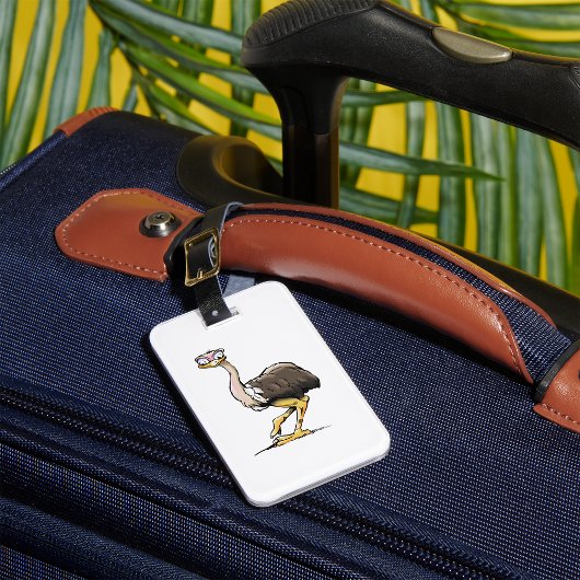 Funny Ostrich Luggage Tags Gepäckanhänger