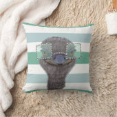 Funny Ostrich mit Brille Kissen (Decke)