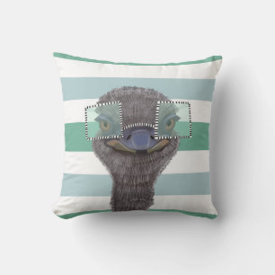 Funny Ostrich mit Brille Kissen