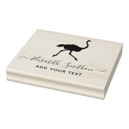Funny Ostrich Niedlich Bird Animal Personal Statio Gummistempel (Stempel)
