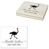 Funny Ostrich Niedlich Bird Animal Personal Statio Gummistempel (Stempel)