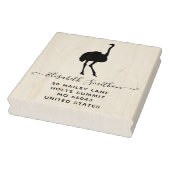 Funny Ostrich Niedlich Bird Animal Personal Statio Gummistempel (Stempel)