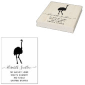 Funny Ostrich Niedlich Bird Animal Personal Statio Gummistempel (Stempel)
