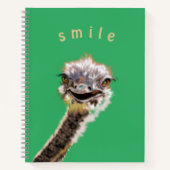 Funny Ostrich Notebook Notizblock (Vorderseite)