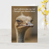 Funny Ostrich Old Age Geburtstag Karte (Gelbe Blume)