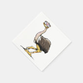 Funny Ostrich Paper Napkins Serviette (Ecke)