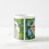 Funny Ostrich Portrait Foto Kaffeetasse (Mittel)