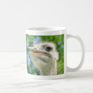 Funny Ostrich Portrait Foto Kaffeetasse