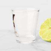 Funny Ostrich Shot Glass Cheers - Custom Text Schnapsglas (Rechts)