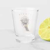 Funny Ostrich Shot Glass - Chef Schnapsglas (Rückseite)
